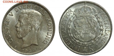 Швеция, 1 крона, 1939 - 1kr1939sweden.JPG