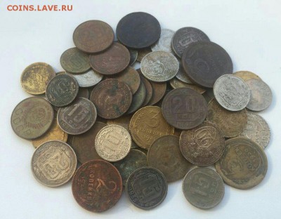 60 монет 1924-1957 на чистку, опыты до 30.03. в 22-00 мск - image