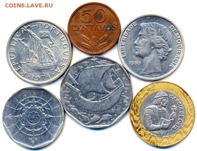 Португалия_6 разных монет 1974-75-80-86-87-91; 27.03_22.52мс - 10429