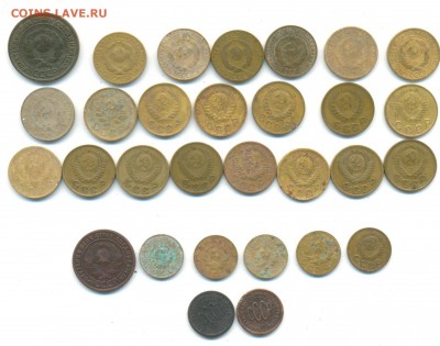 5,3,2,1;0,5 коп 1924-57г 74шт (все разные) бюджет 02.04.16 - советы 1924-57 002