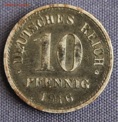 С 1 руб. ГЕРМАНИЯ 10 пфенниг 1916г."G" СТАЛЬ до 2.04 в 22-00 - IMG_0685.JPG