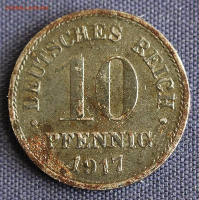 С 1 руб. ГЕРМАНИЯ 10 пфенниг 1917г."F" СТАЛЬ до 2.04 в 22-00 - IMG_0691.JPG