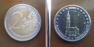 2 ЕВРО Германия Гамбург F 2008 дешево распродажа - IMAG2465