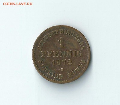 Мекленбург-Шверин 1 пфенниг 1872 до 01.04.2016 22:00 - Мекленбург-Шверин01