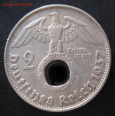 2 марки 1937 D, 3 рейх, Гинденбург, до 22.00 31.03. - IMG_8138.JPG