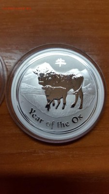 Австралия 1$ 2009 1 oz Ag999 год быка 1 доллар до 30.03 - 20160327_214724