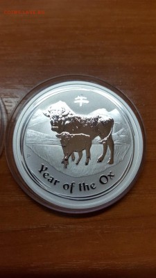 Австралия 1$ 2009 1 oz Ag999 год быка 1 доллар до 30.03 - 20160327_214719