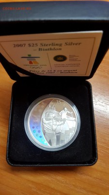 КАНАДА 25 ДОЛЛАРОВ 2007г.СЕРЕБРО ОЛИМПИАДА Биатлон до 30.03 - 20160327_223509