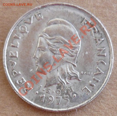Фр. Полинезия 10 франков.1975 г. До 28.10.10 г. 20-00 МСК. - Полинезия. 1