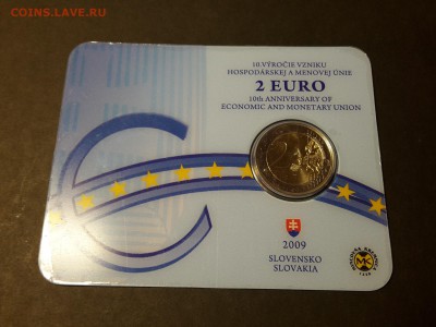 Словакия 2 евро 2009, 10 лет валютному союзу BU коинкарт - 2016-03-25 20.06.42