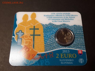 Словакия 2 евро 2013 Кирилл и Мефодий BU коинкарт - 2016-03-25 20.07.09