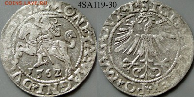 Немного мелочи ВКЛ и Речи Посполитой, 16-й век - Полугрош1562-4SA119-30