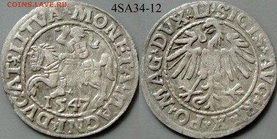Немного мелочи ВКЛ и Речи Посполитой, 16-й век - Полугрош1547-4SA34-12