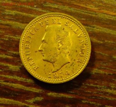 САЛЬВАДОР - 3 сентаво 1974 блеск до 5.04, 22.00 - Сальвадор 3 сентаво 1974