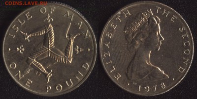 Остров Мэн 1 фунт 1978 до 22:00мск 05.04.16 - Остров Мэн 1 фунт 1978