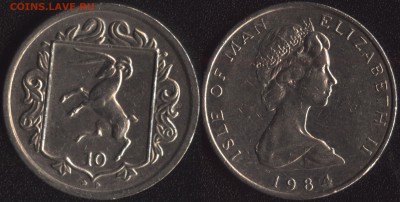 Остров Мэн 10 пенсов 1984 до 22:00мск 05.04.16 - Остров Мэн 10 пенсов 1984