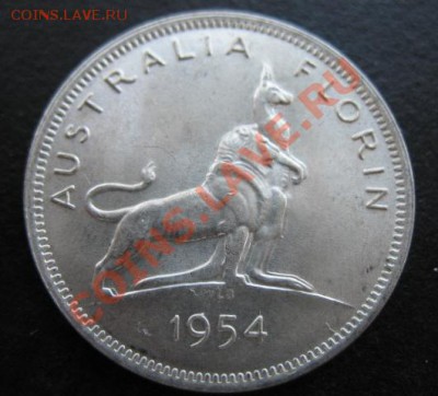 1954 г, Австралия, серебро, 1 фл, до 02.11 в 21-30 мск - 1954 флор