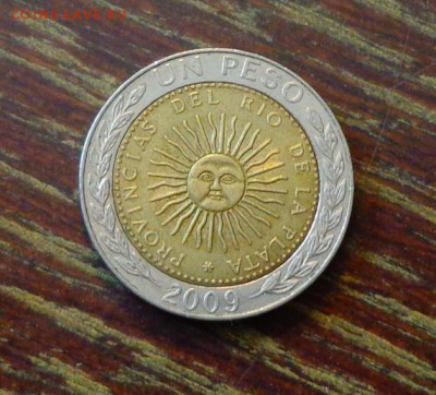 АРГЕНТИНА - 1п СОЛНЦЕ БИМ до 5.04, 22.00 - Аргентина 1 песо 2009 солнце БИМ
