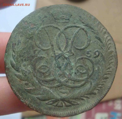 Не чищенные 5 копеек 1759г ММ.До 2.04 в 22.00 мск - 2