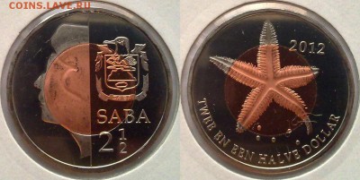 2доллара 2012 Морская звезда 05.04 22. - саба 2 доллара 2012