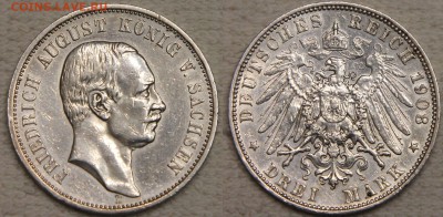 3 марки 1908 Е Германия Саксония Ф. Август III до 05.04 - IMG_7732.JPG