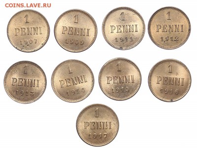 Лот 1 пенни 1907-1917 (9 штук) UNC до 05.04. - 23:00 - AU275586.JPG