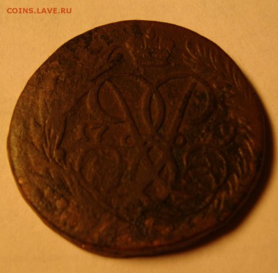 2 коп. 1759г.,перечекан с облачника, номинал над всадником - DSC06592.JPG