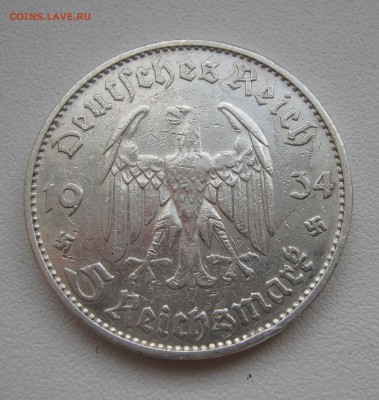 5 Рейхмарок 1934 D Кирха до 7.04.2016 22.00МСК - 5 Рейхмарок 1934 Кирха D1.JPG