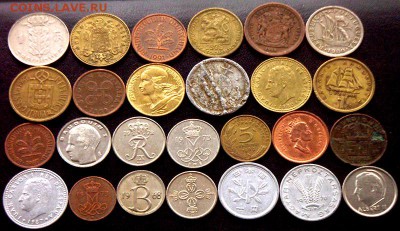 54 разные зарубежные монеты (см. описание). До 01.04_22.00мс - 1