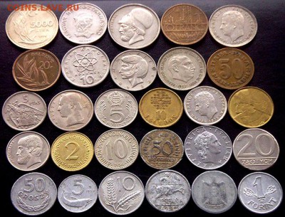 54 разные зарубежные монеты (см. описание). До 01.04_22.00мс - 4