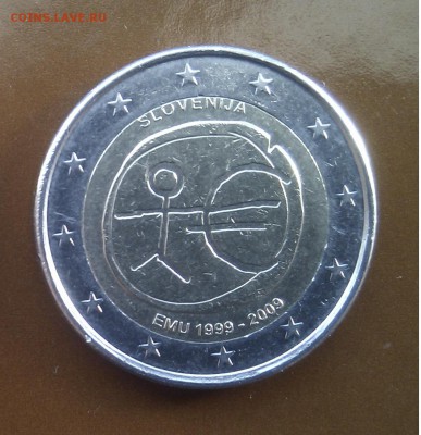 2 ЕВРО Словения 10 лет 2009 дешево распродажа - IMAG2446