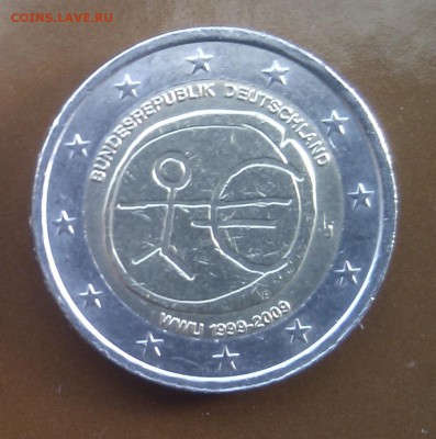 2 ЕВРО Германия 10 лет 2009 дешево распродажа - IMAG2451