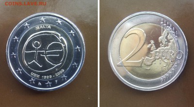 2 ЕВРО Мальта 10 лет 2009 дешево распродажа - IMAG2449