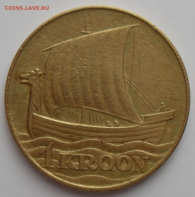 1 крона 1934 г. Эстония. До 07.04.2016г. - 1 крона (р)