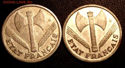 1 франк 1943,44гг. оккупированная Франция до 8.04.16г. - DSCF5750.JPG