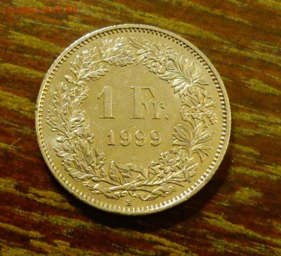 ШВЕЙЦАРИЯ - 1 ФРАНК 1999 до 10.04, 22.00 - Швейцария 1 фр 1999