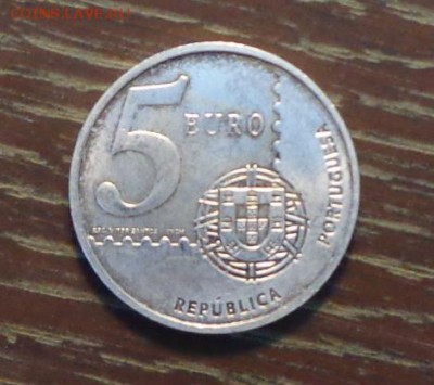 ПОРТУГАЛИЯ - 5 евро 150 лет почтовой марке до 10.04, 22.00 - Португалия 150 лет почтовой марке 1