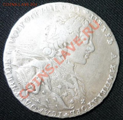 Рубль 1723 г ОК определение подлинности и оценка - d3