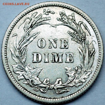 США_10 центов 1909 "Barber Dime". Серебро; до 06.04_22.46мск - 31