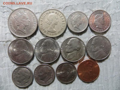 Фунты, Шв. франки, Евро, центы США. Много. - 029.JPG