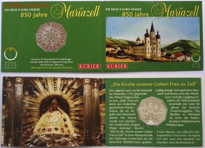 5 евро Австрия 2007 «850-ЛЕТИЕ МАРИАЦЕЛЛЬ» до 12.04.16 22:00 - Mariazell