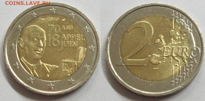 2 евро Франция 2010 70 лет речи Шарля Де Голя 18 июня 1940 - 100_5229