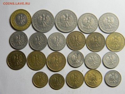 польские монеты 2и1 злотых 50,20,10,5,2,1 грош -22 штуки - Изображение 266