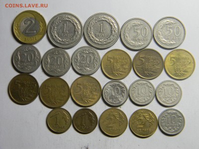 польские монеты 2и1 злотых 50,20,10,5,2,1 грош -22 штуки - Изображение 265