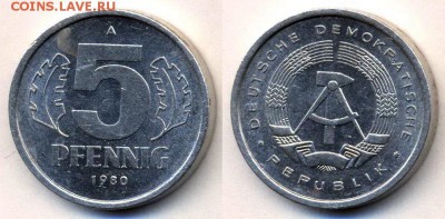 04 18:00 МСК - 5 пфенингов 1980 ГДР