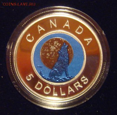 Монеты с изображением волков - canada 5 wolf full_moon 01.JPG