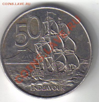 Новая Зеландия 50 центов 2001 парусник до 1.11 21.00мск - Новая Зеландия 50 центов 2001-2