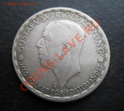 серебро, Швеция, 1943 г, 1 Кр, до 02.11 в 21-30 мск - швед 1943 а