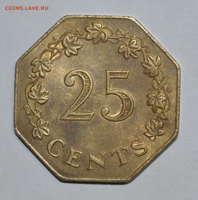 Мальта 25 цент 1975г. Восьмиугольная. До 14.04.2016г. - _DSC0533.JPG