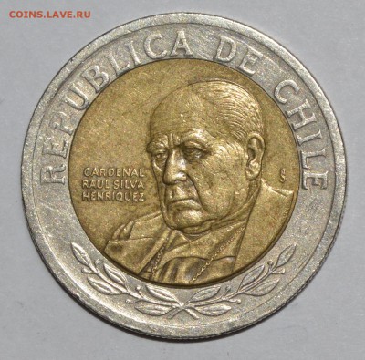 Чили 500 песо 2001г. Биметалл. До 14.04.2016г. - _DSC0548.JPG